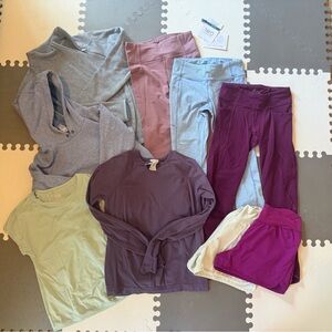 Athleta Girl size L/12 lot- 3 leggings, 2 shirts, 2 sweatshirts